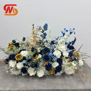 Bola de Flores Artificial Personalizada en Color Azul y Blanco para Decoración de Bodas - Product Image 4