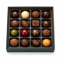 Boîte magnétique rigide haut de gamme personnalisée pour emballages de chocolats, de truffes et de biscuits, idéale pour les marques de cadeaux haut de gamme