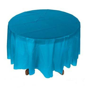 Hot selling cheap PVC PE round tablecloth Party supplies customized table cover
