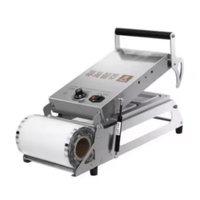 Machine d'emballage semi-automatique YT-280C pour barquettes alimentaires, équipement de scellage pour emballage de repas en boîte à double compartiment intégré