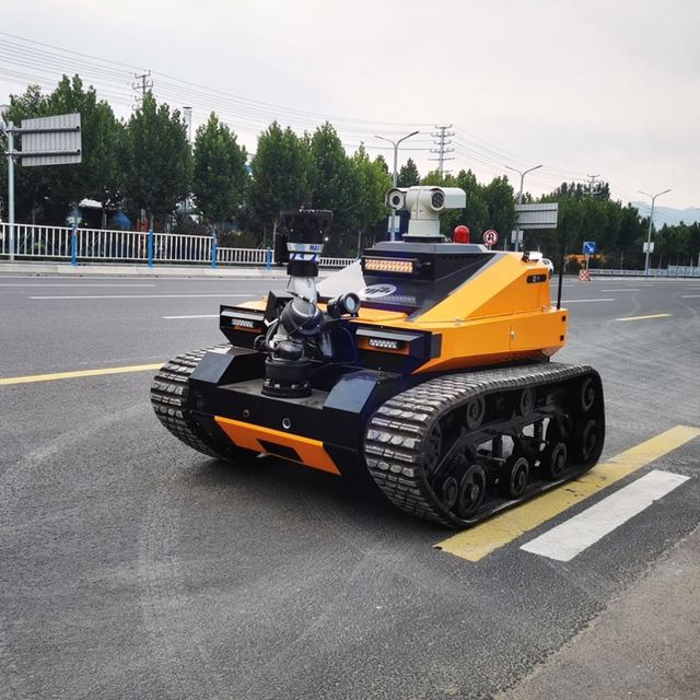 Factory Price Remote Control Tracked Crawler Chassis Fire Fighting Farm Harvesting Transport Robot Guangdong