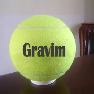 कस्टम लोगो सॉकर बॉल के आकार का इन्फ्लैटेबल पॉलिएस्टर फेल्ट बड़ा टेनिस बॉल