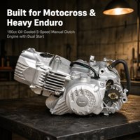 Ensemble Moteur de Moto Tout-Terrain Zongshen 190cc à Refroidissement par Huile, Embrayage Manuel, 5 Vitesses, Démarrage Électrique, Fourniture en Gros