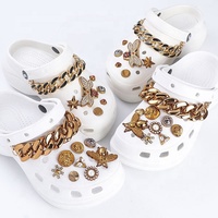 Luxe Mexicain Boucle Charme pour Métal Bling Enfants Charmes Boucle Designer Sandales Diamant Crocs Chaussures Boucles