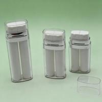 Flacon pompe airless à double compartiment pour emballage cosmétique, idéal pour deux formules de sérum ou crème, personnalisable avec logo, pour soins de la peau