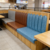 Meubles de restaurant modernes, personnalisés, durables, écologiques, canapé en cuir, banquette, table en bois, chaise de café, hôtel