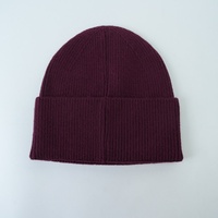 Bonnet tendance bordeaux avec logo personnalisé brodé « DOG MOM », bonnet tricoté chaud d'hiver pour amoureux des animaux, bord côtelé, vente en gros
