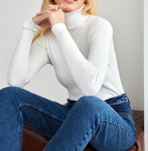 Maglione da <span class=keywords><strong>Donna</strong></span> IWF021 a <span class=keywords><strong>Collo</strong></span> <span class=keywords><strong>Alto</strong></span>, Casual, Lavorato a Maglia, Stile Pullover per Autunno e Inverno - Product Image 4