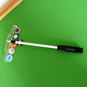 Rastrillo de Grado Profesional de Casino, empujador de fichas transparentes, telescopio de grada, <span class=keywords><strong>Ruleta</strong></span> de aluminio, rastrillo de fichas de póquer para Blackjack Texas Hold'em - Product Image 3