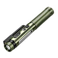 Stylo pointeur rouge EDC, lampe torche rechargeable LED, lampe de travail de poche avec pointeur, clip magnétique pour situations d'urgence en extérieur
