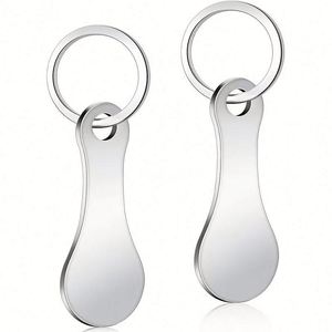 Llavero metálico creativo portátil transfronterizo, accesorio colgante, etiqueta de identificación para supermercado, colgante de acero inoxidable - Product Image 3