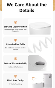 Distributeur automatique de nourriture pour animaux de compagnie en acier inoxydable et plastique, 4L/6L, portable, compatible avec l'application WiFi, télécommande, rechargeable, pour chiens, chats, petits animaux - Product Image 5