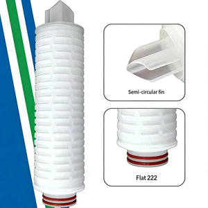 ไส้กรองน้ำแบบจีบ PP Semi-circle Fin 222 สำหรับการกรองน้ำ ขนาด 10 <span class=keywords><strong>น</strong></span>ิ้ว เมมเบร<span class=keywords><strong>น</strong></span>โพลีโพรพิลีน 0.45 ไมครอน สำหรับระบบ RO - Product Image 1