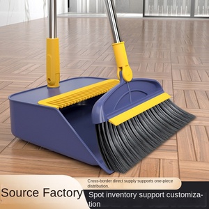 Escoba Giratoria con Mango de Plástico y Palo de Aluminio, Juego de Recogedor, Ligera, Impermeable, para Limpieza de Pisos en Exteriores - Product Image 2