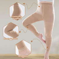 Collants de compression médicaux pour femmes, confortables, respirants, antibactériens, écologiques, sans pieds, 20-30 mmHg, opaques, unis