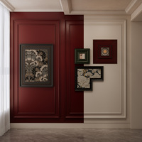Panneaux muraux en MDF sur mesure, projet de villa et d'appartement, solution totale, plan personnalisé, support, vente directe d'usine