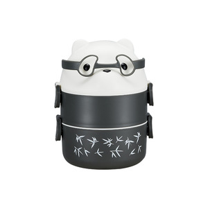 Boîte à lunch portable pour enfant en PP avec cuillère, design ours 3D mignon et écologique, boîte de rangement alimentaire micro-ondable 800 ml - Product Image 5