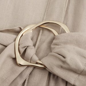 TAOP&ZA 2026 <span class=keywords><strong>Abito</strong></span> <span class=keywords><strong>Camicia</strong></span> <span class=keywords><strong>Midi</strong></span> da Donna Primavera Nuovo Stile con Colletto e Cintura Manica Corta 8372101 8372102 - Product Image 5