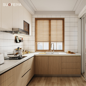 Sofeyia Custom Modern Japandi Cocina Armario Diseños Blanco MDF Madera Carpinterí<span class=keywords><strong>a</strong></span> Vidrio Incluye Fregadero-Gabinetes De Cocina Muebles De - Product Image 5