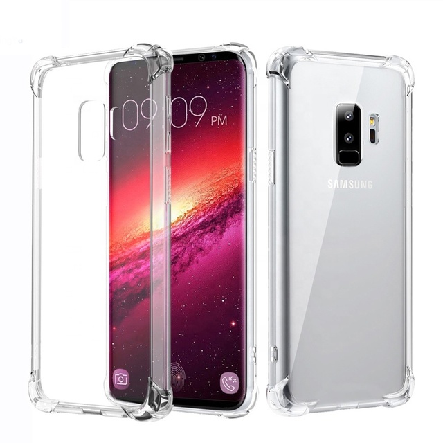Premium Airbag Corners Shockproof Clear 1.5mm Thickness TPU Phone Bumper Case for Samsung Galaxy S8+ S9+ S7 S8 S9 S10 Plus S10E