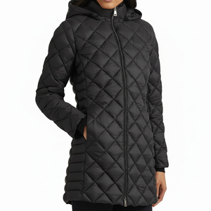 Chaquetas acolchadas de invierno con capucha para mujer, Abrigo acolchado para exteriores, chaqueta de hockey sobre hielo para mujer, Abrigo acolchado para senderismo y viaje - Product Image 1