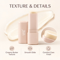 Baume à lèvres hydratant au beurre de karité, acide hyaluronique et centella, hydratation intense, longue durée, glisse douce, baume à lèvres hydratant en stick