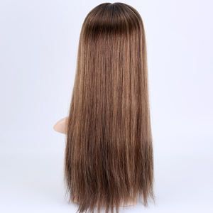 Nuevo Diseño 2022 Peluca de Cabello 100% Humano Virgen Remy Balayage Castaño Totalmente Anudada a Mano para Mujeres Blancas - Product Image 3