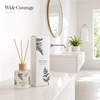 Bouteille diffuseur de parfum en verre carré gris vide pour design d'intérieur moderne, salon et bureau, approvisionnement en vrac
