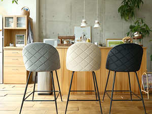 Elegante Taupe Ginebra Cocina Bar Sillas altas Set 2 Asiento suave Tela Moderna Patas de metal para Hotel Hogar Comedor Desayuno Banco Uso - Product Image 5