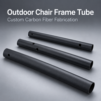 Tube rond en CFRP percé sur mesure avec surface mate pour l'assemblage de cadres de meubles, tube de chaise en fibre de carbone