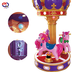 Thiết kế mới quay vòng đồng tiền hoạt động Carousel đi xe đầy màu sắc Kiddie Đi xe ngựa Swing trò chơi máy trẻ em Arcade máy - Product Image 5