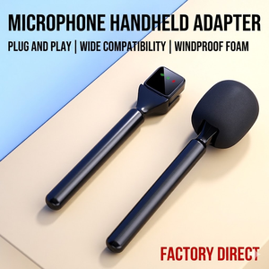 Adaptateur de microphone pour interview en direct sans tracas avec poignée confortable et large compatibilité - Product Image 4