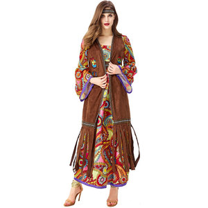 Disfraz Retro Hippie de Halloween para Mujer, Traje de Diosa Tribal Disco, Vestido de Cosplay, Atuendo para Actuación, Venta al por Mayor - Product Image 2