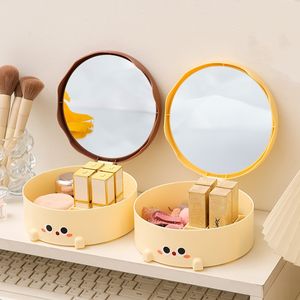 Torta di <span class=keywords><strong>cioccolato</strong></span> <span class=keywords><strong>specchio</strong></span> per il trucco con scatola di immagazzinaggio portatile di grande capacità di gioielli scatola di immagazzinaggio <span class=keywords><strong>specchio</strong></span> Desktop <span class=keywords><strong>specchio</strong></span> cosmetico - Product Image 3