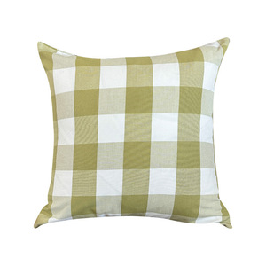 Green Plaid And Striped Decorative <b>Pillows</b> Square Removable Linen Living Room <b>Sofa</b> Cushions - Product Image 5