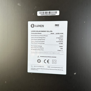 แผงโซลาร์เซลล์โมโนคริสตัลไลน์สีดำทั้งหมด 410W 415W ขนาดเซลล์ 182 มม. x 182 มม. 108 เซลล์แบบ Half Cut โมดูลไฟฟ้าโซลาร์เซลล์กระจกเดี่ยว - Product Image 4