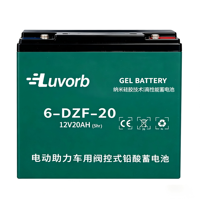 Batterie au plomb 12V 20Ah 6-DZM-20 à décharge profonde pour vélo électrique, scooter, tricycle, E-Bike, scellée VRLA, sans entretien, OEM
