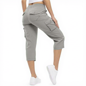 Summer <strong>Women's</strong> Polyester Printed 3/4 Long Woman's <strong>Pants</strong> Knee Length <strong>Cargo</strong> <strong>Pants</strong> with Pockets <strong>for</strong> <strong>Women</strong> - Product Image 1