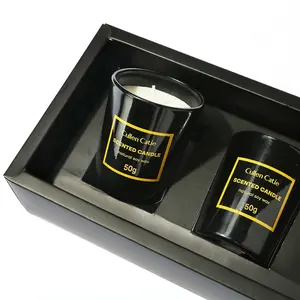Men's Smoked and Vanilla Candle Soy, Durable, Home Decoration Masculine, Wooden, Valentine's Day Black Canister Vanilla