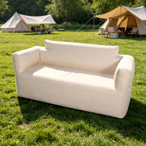 Custom Single Air <b>Sofa</b> Eco-friendly PVC <b>Inflatable</b> Couch Chair White Modern Design Living Room Bedroom Portable <b>Sofa</b> Park - Product Image 1