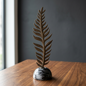 New Jaffs Exports Aluminum High Leaf Sculpture Gold Plated Handmade Eco-Friendly Durable Modern Artistic Tabletop Decor Living - Product Image 3