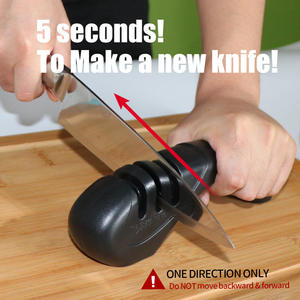 เครื่องลับมีดแบบมือถือพร้อมตัวกำหนดมุม หลายขนาดเม็ดทราย ทำจากสแตนเลส ใช้งานง่ายสำหรับครัว - Product Image 2