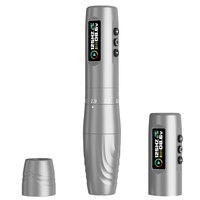 Machine à tatouer sans fil réglable Gold Sliver Black Stroke, stylo rotatif professionnel pour débutants en art corporel