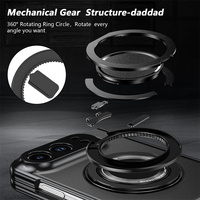 Produits phares : Étui de téléphone anti-chute à écran en verre trempé pour iPhone Duo avec support rotatif à 360° et coque rigide magnétique en plastique