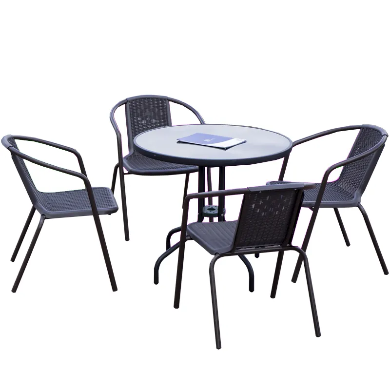 Wholesale cheaper price outdoor good quality garden patio Minimalist best-selling cheaper plastic chair stackable dining chair rattan garden sofa