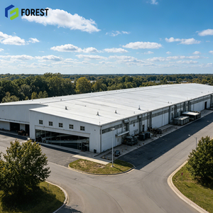 Bâtiment de fabrication industriel préfabriqué en structure métallique, résistant aux tremblements de terre - Product Image 1