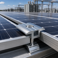 Support de fixation de panneau solaire en alliage d'aluminium anodisé, type U, pour systèmes de toiture de 30, 35, 40 mm