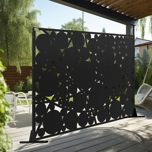 Divisorio Decorativo Moderno in Acciaio Tagliato al <span class=keywords><strong>Laser</strong></span>, Pannelli <span class=keywords><strong>per</strong></span> Schermatura da Giardino in Metallo Verniciato a Polvere - Product Image 1