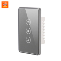 Interrupteur intelligent Tuya TYSH pour maison connectée, contrôleur de volet roulant avec cadre PC, télécommande sans fil, interrupteur de scène Wi-Fi pour porte roulante