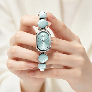 Women's Oval Quartz <b>Watch</b> <b>Diamond</b>-Studded Bracelet Waterproof Quartz <b>Watch</b> Simple and Versatile Fashion Women's <b>Watch</b> - Product Image 3